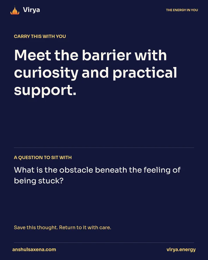 Name the obstacle without blaming yourself, card 5 of 5