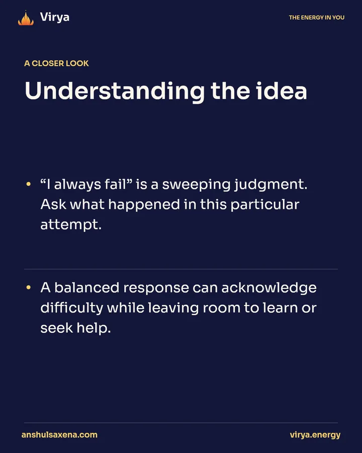 Question a limiting thought gently, card 3 of 5