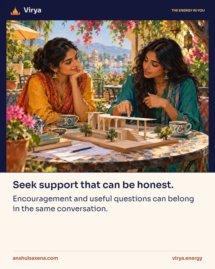 Seek support that can be honest, card 1 of 5