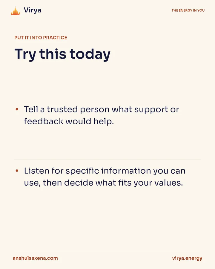 Seek support that can be honest, card 4 of 5