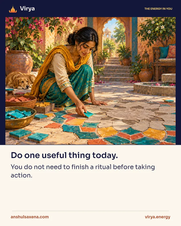 Do one useful thing today, card 1 of 5