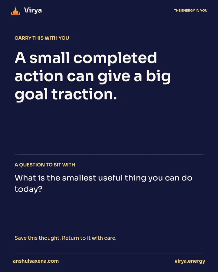 Do one useful thing today, card 5 of 5