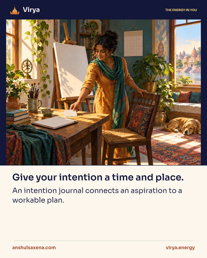Give your intention a time and place, card 1 of 5