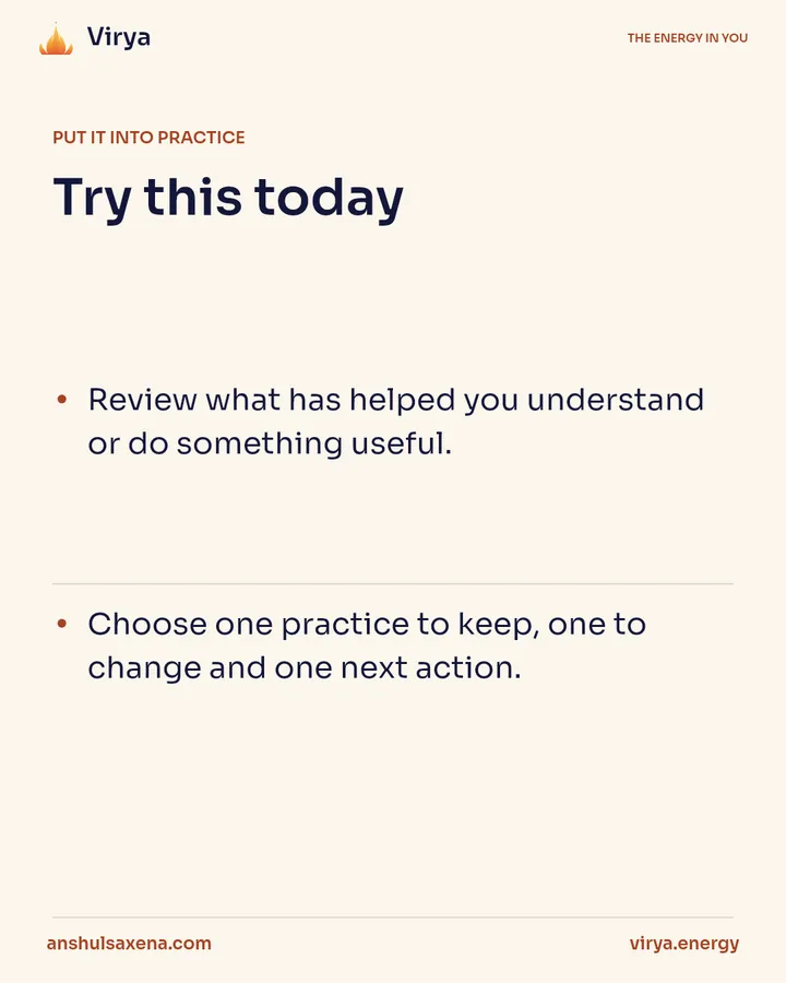 Keep the practice useful, card 4 of 5