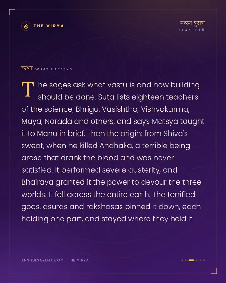 The Origin Of Vastu, The Pinned Being, card 3 of 6