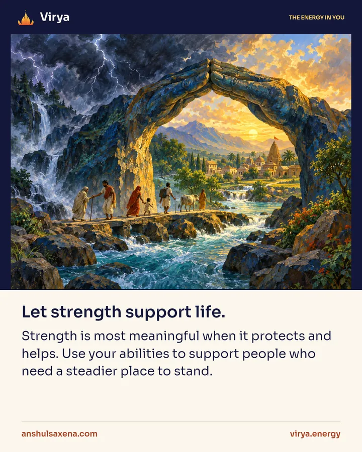Painting for Let strength support life