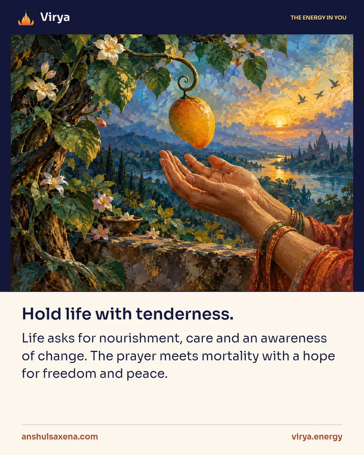 Painting for Hold life with tenderness