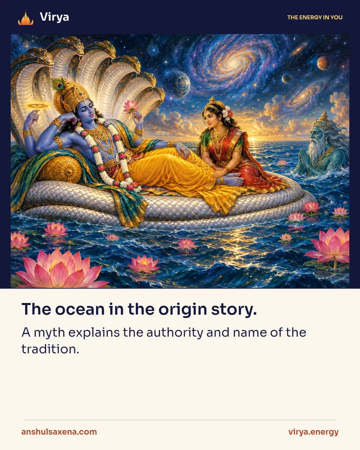 The ocean in the origin story, card 1 of 5