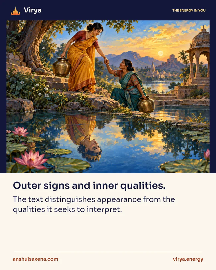 Outer signs and inner qualities, card 1 of 5