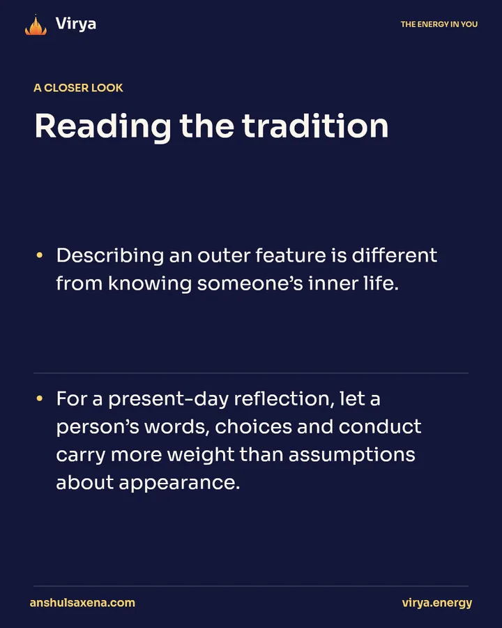 Outer signs and inner qualities, card 3 of 5