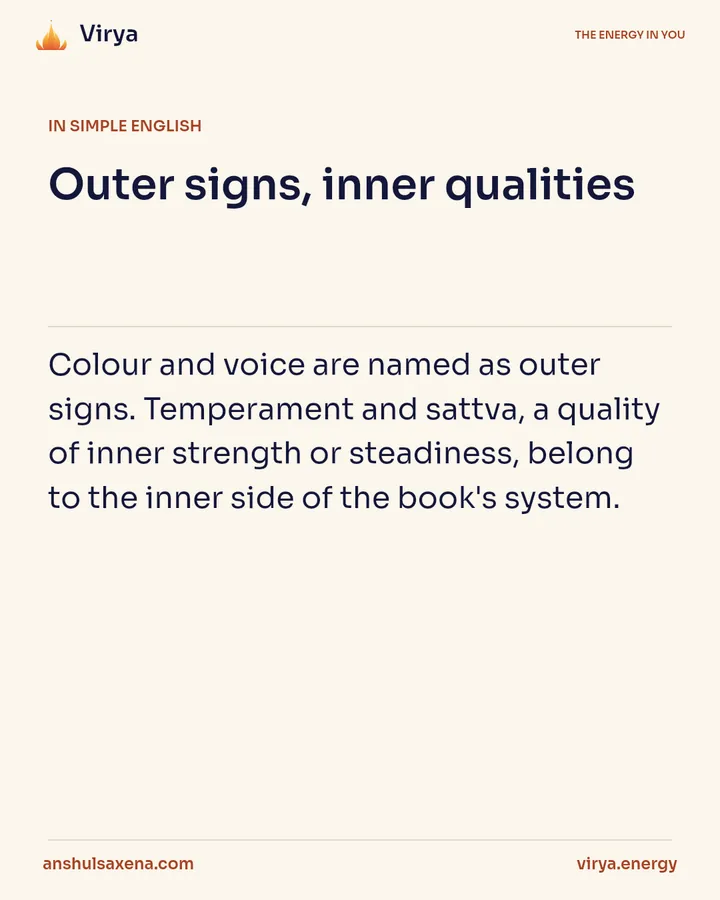 Outer signs, inner qualities, card 3 of 6
