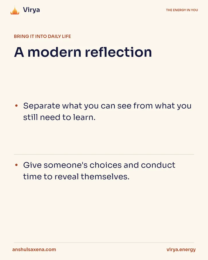 Outer signs, inner qualities, card 5 of 6