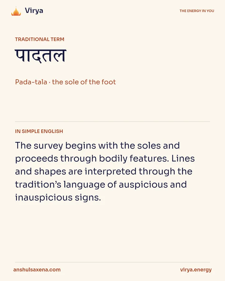 Why the reading begins at the feet, card 2 of 5