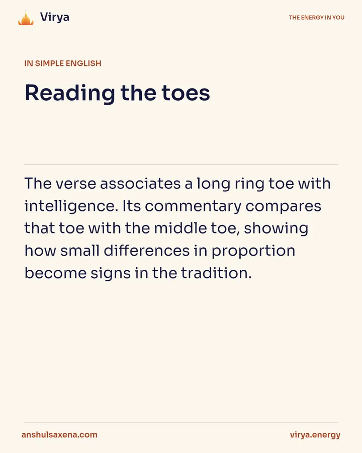 Reading the toes, card 3 of 6