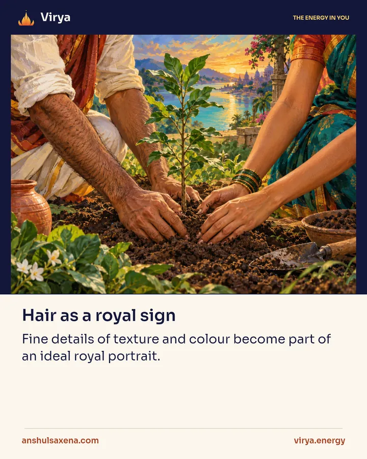 Hair as a royal sign, card 1 of 6