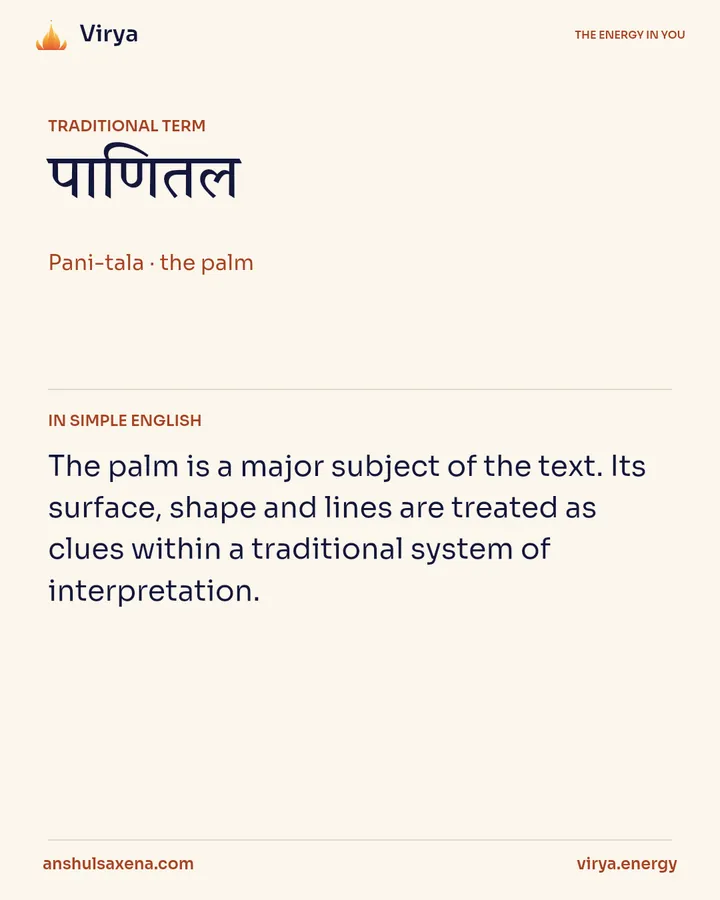 The palm as a symbolic landscape, card 2 of 5