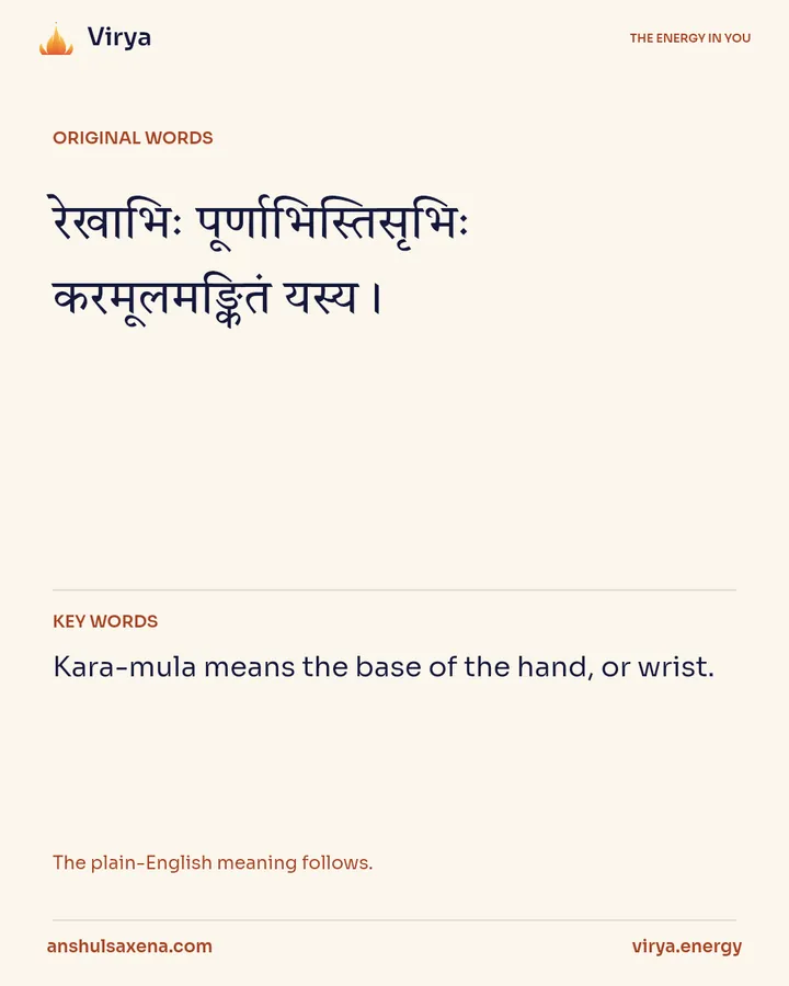 Three lines at the wrist, card 2 of 6