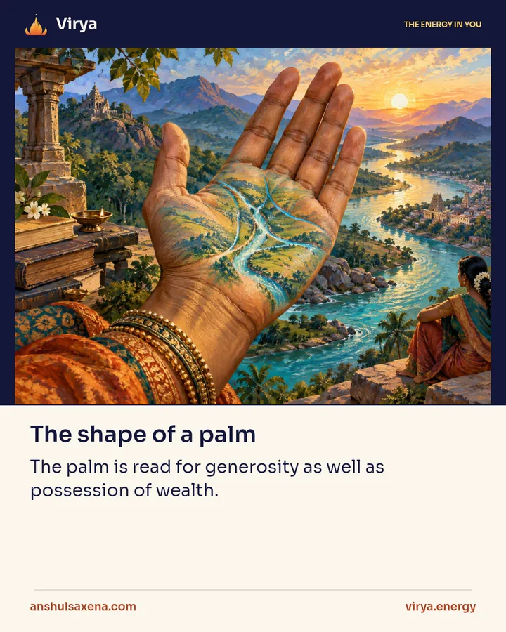 The shape of a palm, card 1 of 6