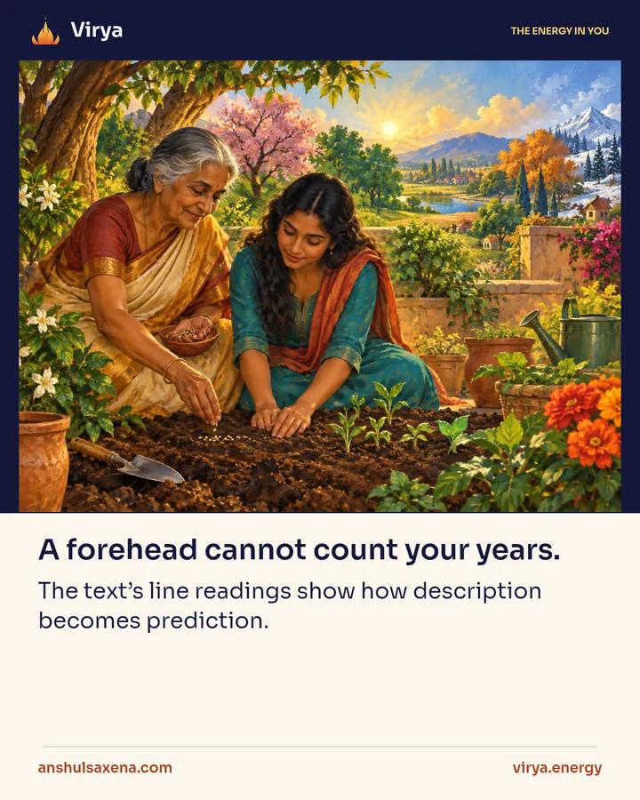 A forehead cannot count your years, card 1 of 5