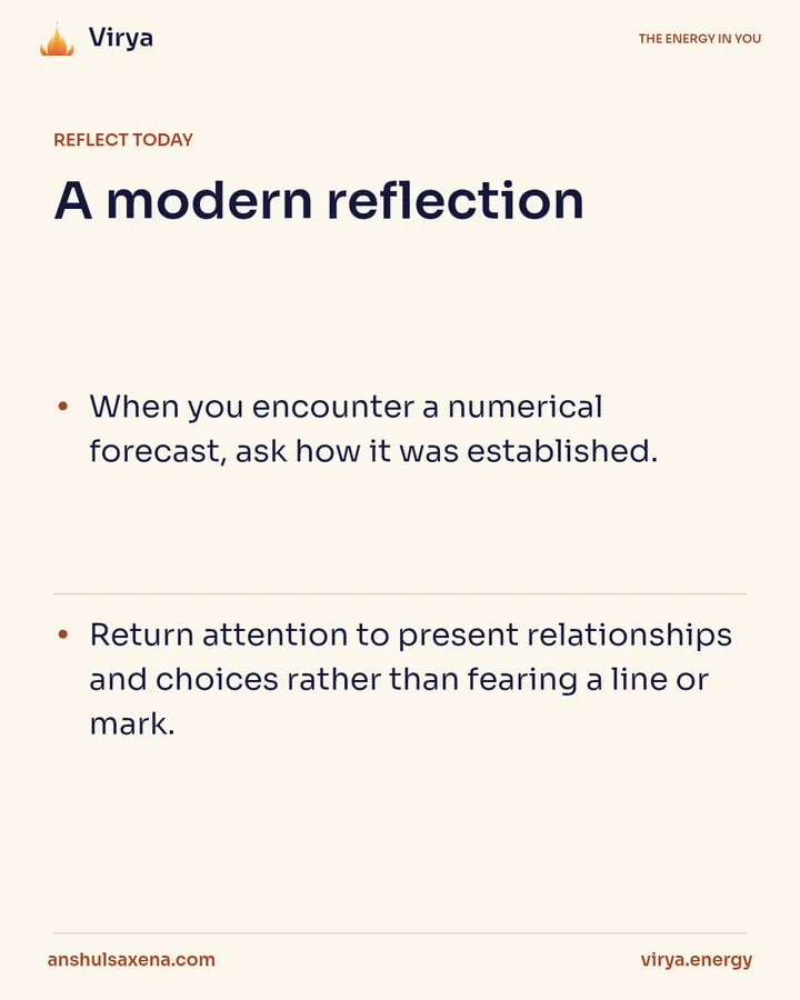 A forehead cannot count your years, card 4 of 5
