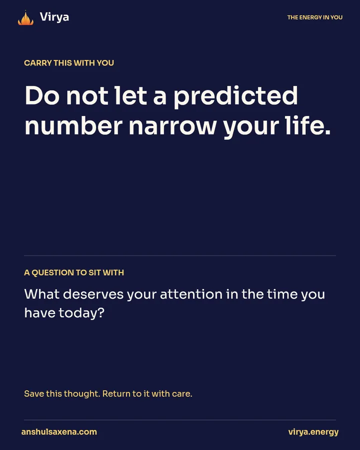 A forehead cannot count your years, card 5 of 5