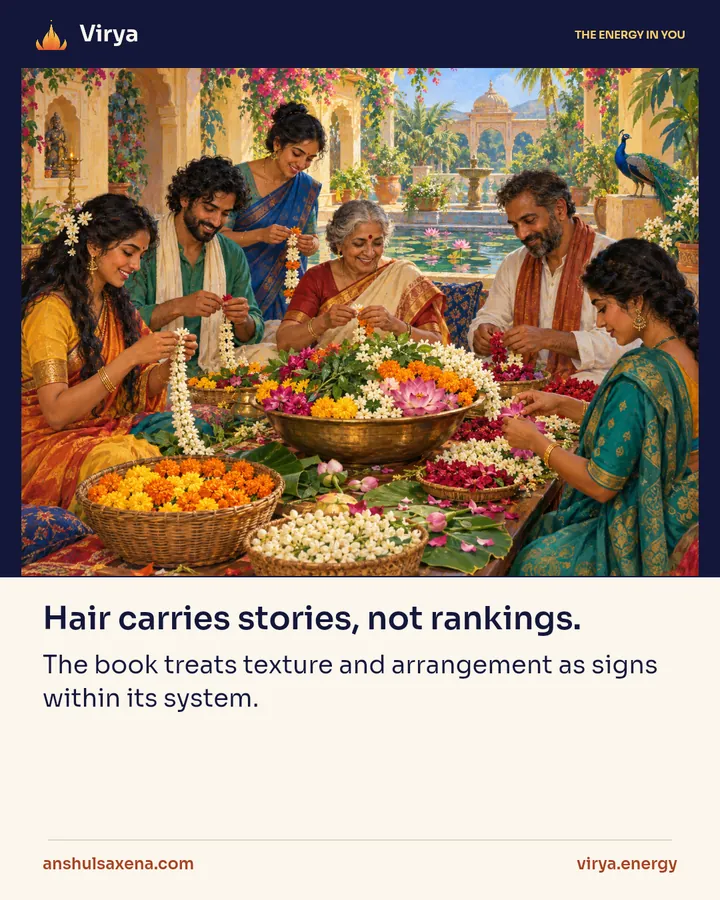 Hair carries stories, not rankings, card 1 of 5