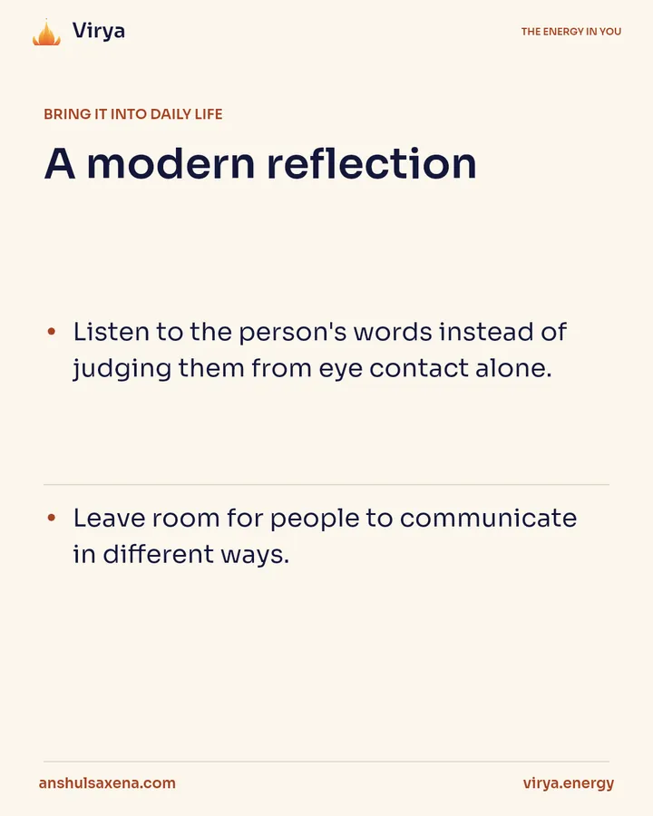 The meaning assigned to a gaze, card 5 of 6