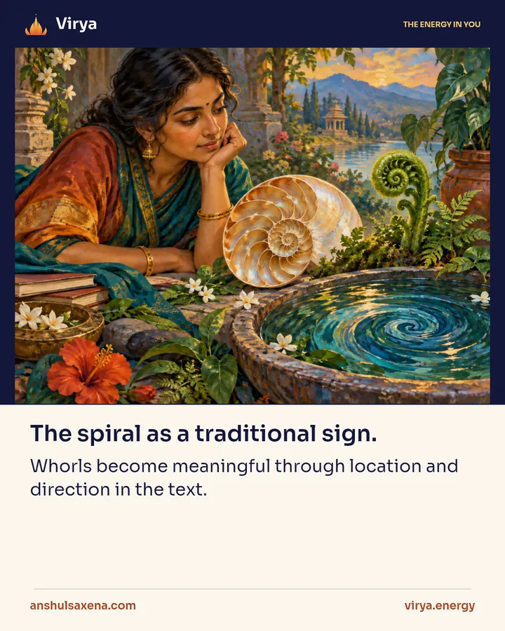 The spiral as a traditional sign, card 1 of 5