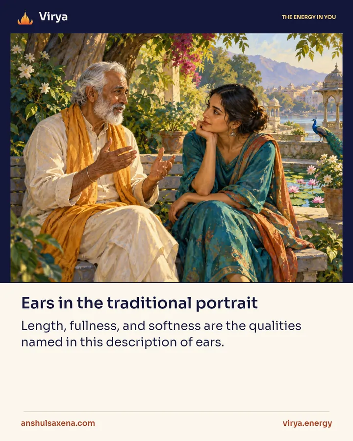 Ears in the traditional portrait, card 1 of 6