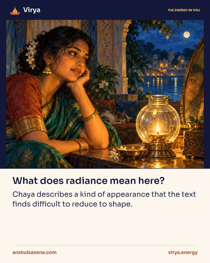 What does radiance mean here?, card 1 of 5