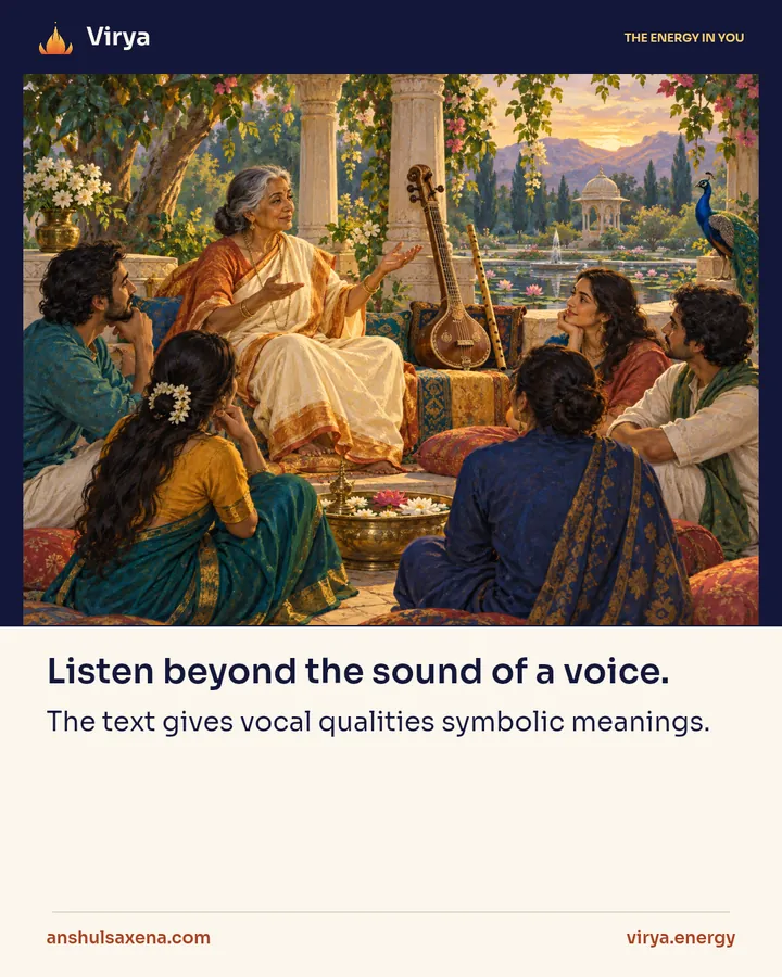 Listen beyond the sound of a voice, card 1 of 5