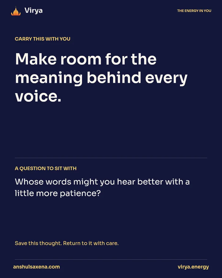 Listen beyond the sound of a voice, card 5 of 5