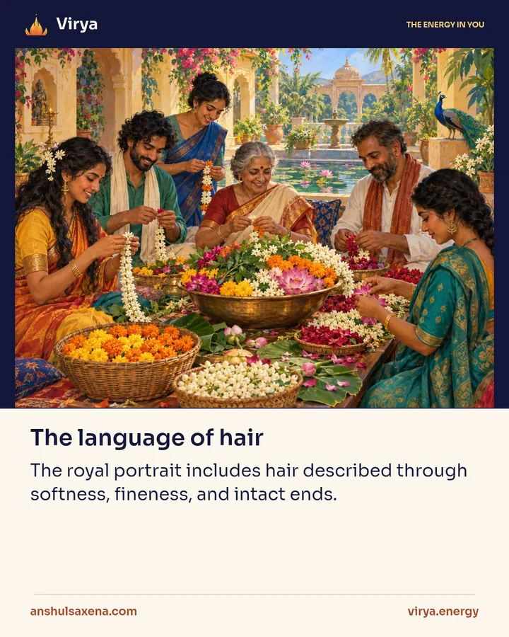 The language of hair, card 1 of 6