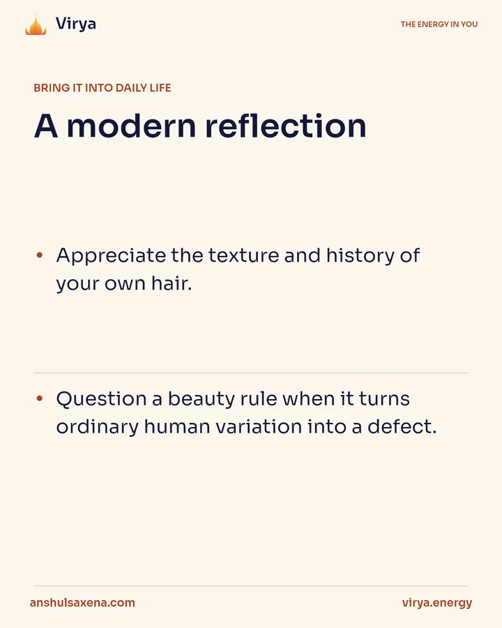 The language of hair, card 5 of 6
