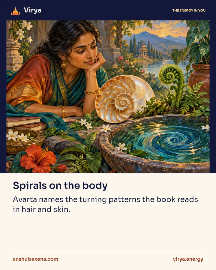 Spirals on the body, card 1 of 6