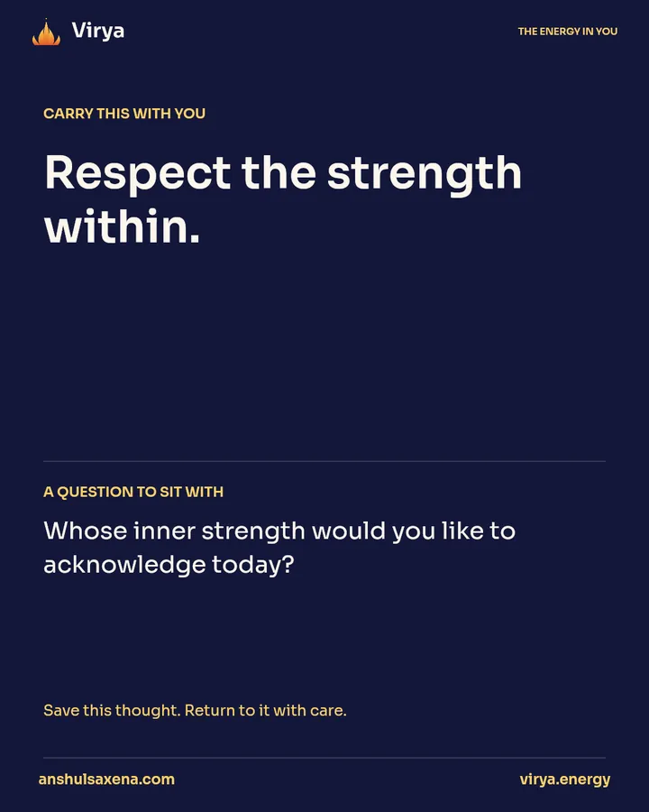 Inner strength matters most, card 6 of 6