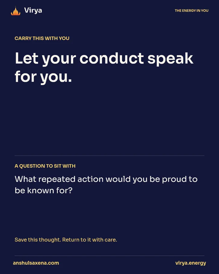 Conduct is the real ornament, card 6 of 6