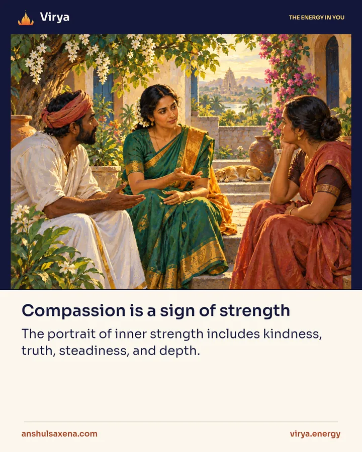 Compassion is a sign of strength, card 1 of 6