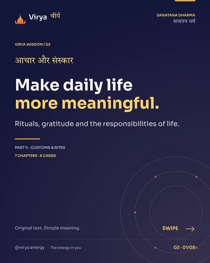 Make daily life more meaningful, card 1 of 8