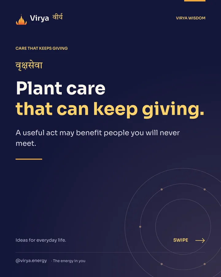 Plant care that can keep giving. A useful act may benefit people you will never meet.