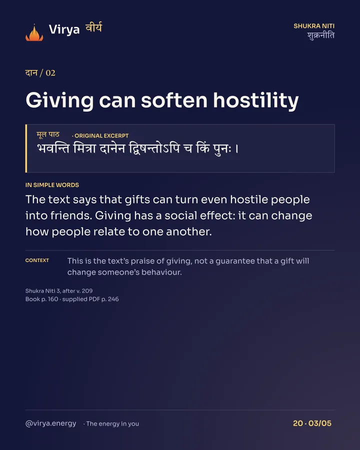 Make generosity a practice, card 3 of 5