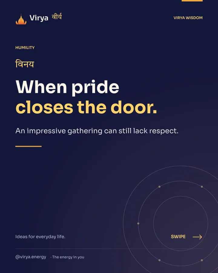 When pride closes the door. An impressive gathering can still lack respect.