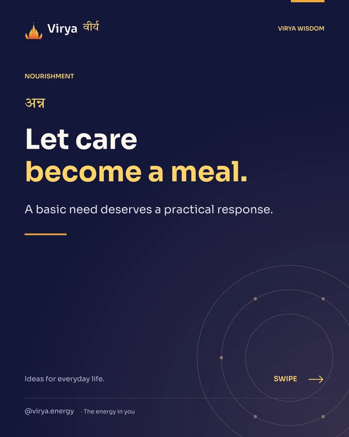 Let care become a meal. A basic need deserves a practical response.