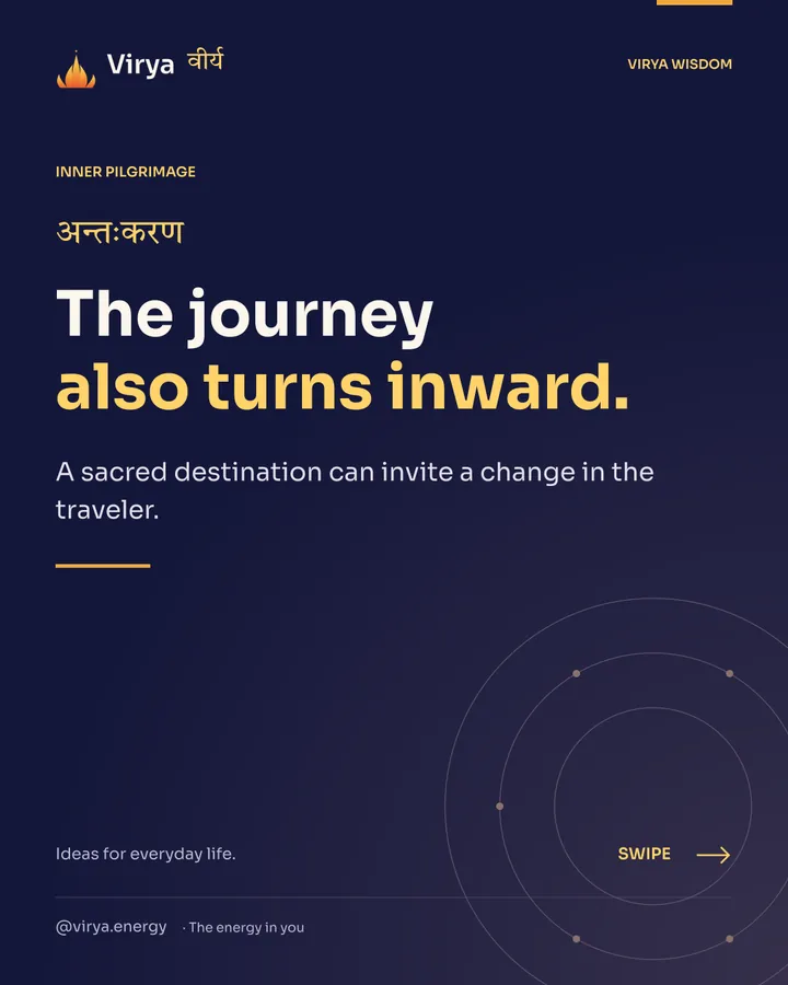 The journey also turns inward. A sacred destination can invite a change in the traveler.