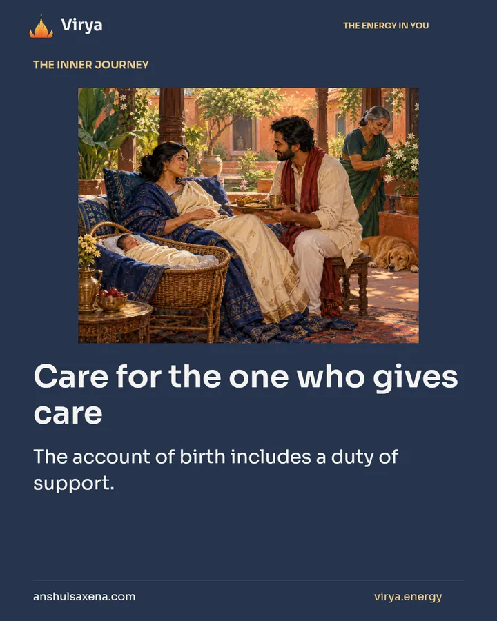 Care for the one who gives care, card 1 of 7