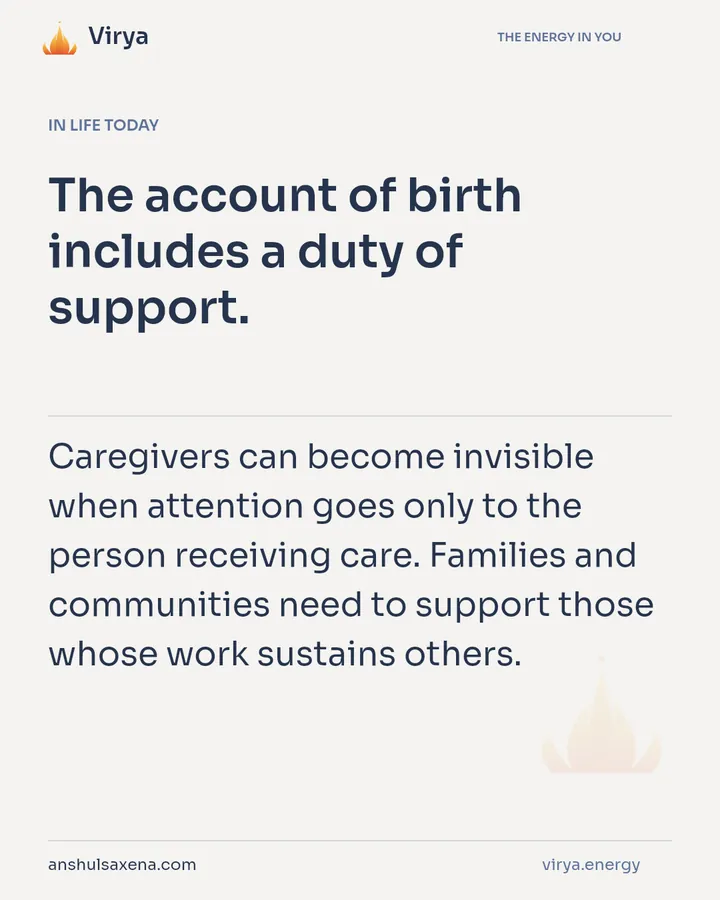 Care for the one who gives care, card 5 of 7