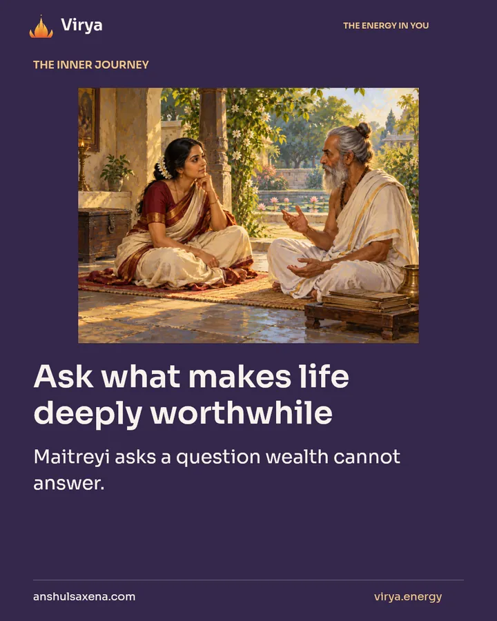 Ask what makes life deeply worthwhile, card 1 of 7