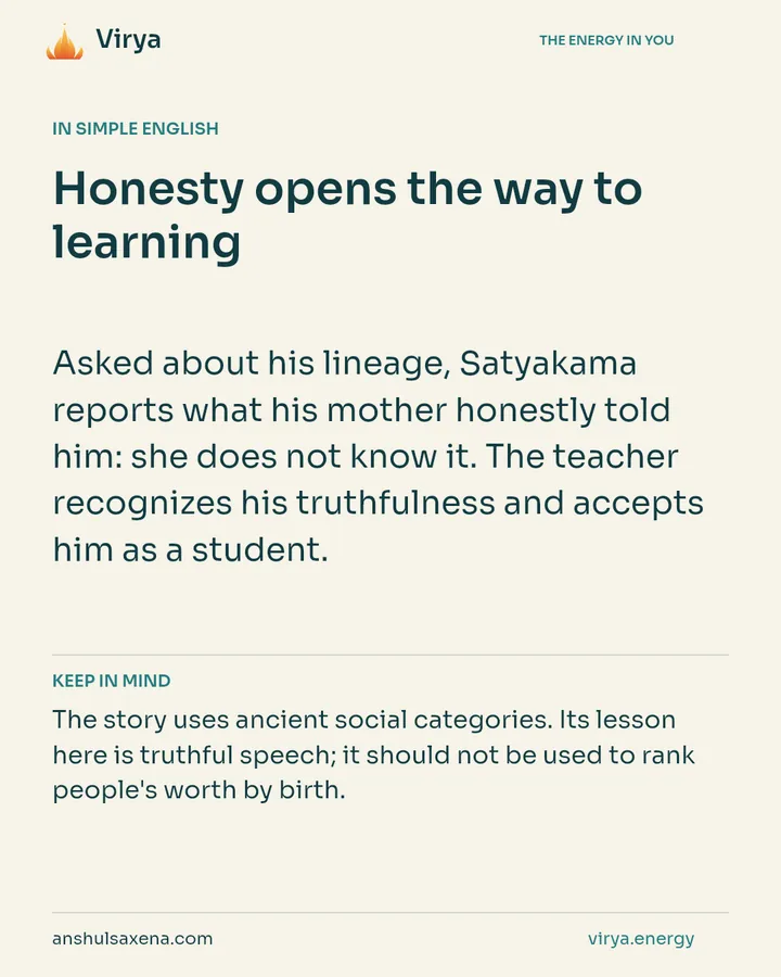 Honesty opens the way to learning, card 3 of 7