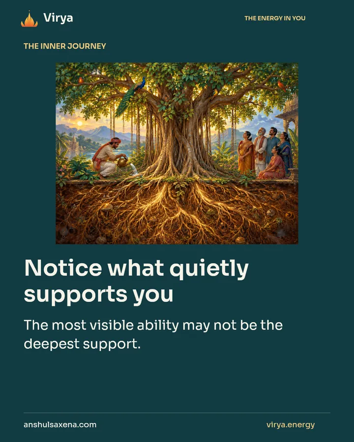Notice what quietly supports you, card 1 of 7