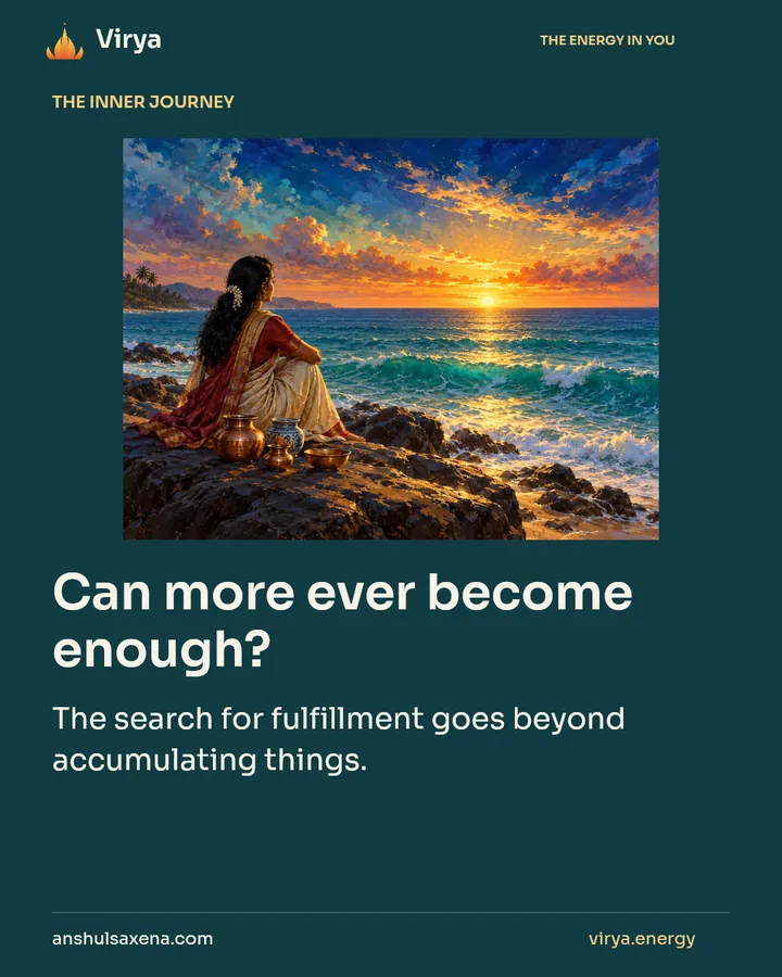 Can more ever become enough?, card 1 of 7